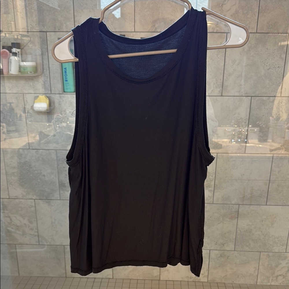 Black Sleeveless Tank Top